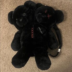 Hot Topic Black Teddy Bear Backpack
